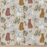 Printed Cotton BADOU Greige / Tawny Multicolored